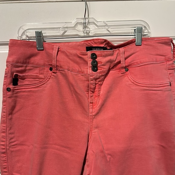 Coral Torrid Jeggings size 18R - Picture 3 of 4